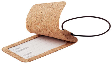 Ovalis kurk bagagelabel Beige - One size