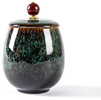 Oven Change Keramiek Opslag Verzegelde Pot Met Cover Theebus Thuis Thee Doos Voedsel Organiseren Doos Snoeppot Decoratie Opslag tank blauw