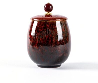 Oven Change Keramiek Opslag Verzegelde Pot Met Cover Theebus Thuis Thee Doos Voedsel Organiseren Doos Snoeppot Decoratie Opslag tank rood