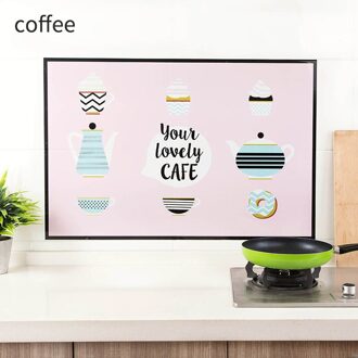 Oven Eetzaal Wallpapers Olie Proof Muurstickers Hittebestendig Keuken Decor Zelfklevende Waterdichte Wall Art Decal 1 stuks koffie