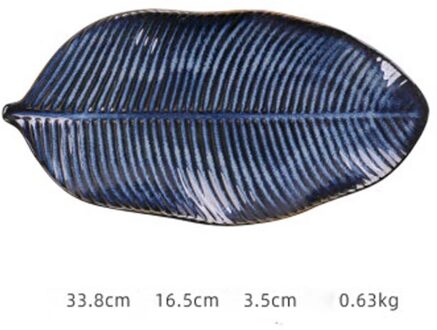 Oven Keramische Plaat Grote Gestoomde Vis Plaat Blad-Vormige Schotel Plaat Onregelmatige Plaat Speciale-Vormige Plaat Restaurant Commerciële