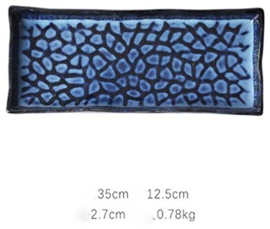 Oven Keramische Vierkante Plaat Taart Plaat Westerse Steak Plaat Lade Rechthoekige Plaat Sushi Plaat Sashimi Plaat Dessertbord