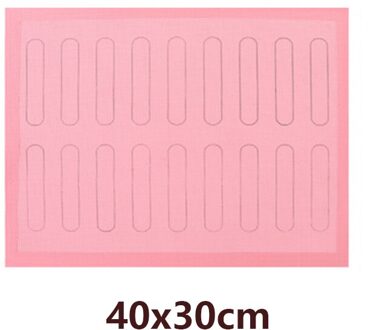 Oven Sheet Liner Siliconen Bakken Mat Non-stick Voor Cookie//Biscuit/Puff/Eclair Rolling Deeg hittebestendige Gebak Mat Tool 40x30cm roze