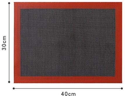 Oven Sheet Liner Siliconen Bakken Mat Non-stick Voor Cookie//Biscuit/Puff/Eclair Rolling Deeg hittebestendige Gebak Mat Tool 40x30cm zwart doorzichtig