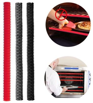 Oven Siliconen Isolatie Mouw Siliconen Isolatie Strips Gebakken Pizza Fries Silicone Oven Anti-Brandwonden Rack Oven Apparaten rood
