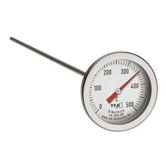 oven thermometer - analoog - 0-500 graden - 30 cm