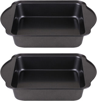 Ovenschaal - 2x - rechthoek - 2.5 Liter - 27,5 x 22 x 5 cm - met anti-kleef laag