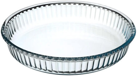 Ovenschaal rond - Transparant - Glas - Diameter 26 cm - Ovenschalen