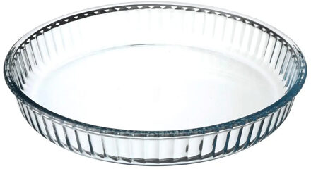 Ovenschaal rond - Transparant - Glas - Diameter 32 cm - Ovenschalen