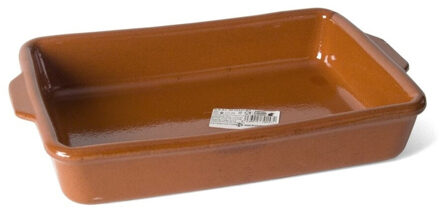 Ovenschaal - Set van 3x stuks - Pamplona - 1,7 liter - terracotta - tapas serveerschaal - 24 x 16 x