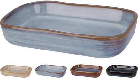 Ovenschaal stoneware reactive 12x9cm Assorti