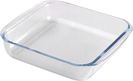 Ovenschaal van borosilicaat glas - vierkant - 1.8 Liter - 24 x 22 x 6 cm