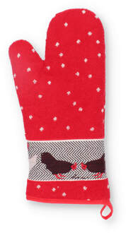 Ovenwant Chickens Rood - 20x37 cm