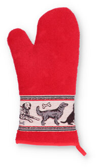 Ovenwant Dogs Rood - 20x37 cm