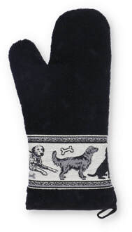 Ovenwant Dogs Zwart - 20×37 cm