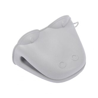 Ovenwant Draagbare Comfortabele Safe Geïsoleerde Handschoen Anti-Brandwonden Mitten Voor Koken grijs