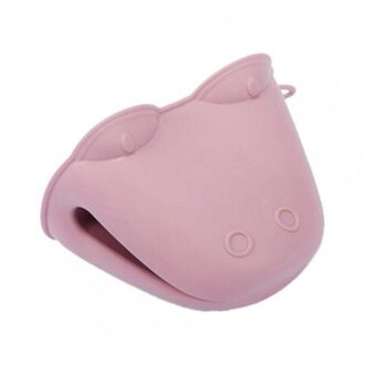 Ovenwant Draagbare Comfortabele Safe Geïsoleerde Handschoen Anti-Brandwonden Mitten Voor Koken Roze