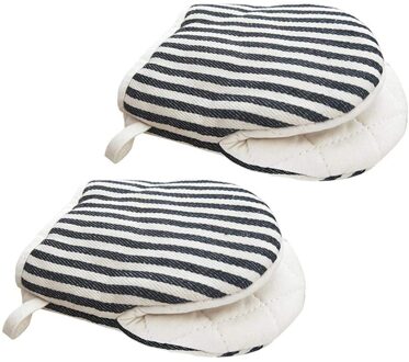 Ovenwant Handschoenen Grip Set Duurzaam Non-Slip Anti Voor Keuken 100% Katoen Zacht En comfortabele Eendenbek zwart