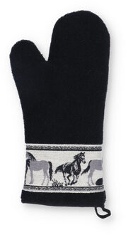 Ovenwant Horse Zwart - 20x37 cm