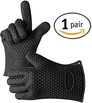 Ovenwanten Bakken Handschoenen 1 Paar Hittebestendige Barbecue Handschoen Dikke Silicon Keuken Barbecue Oven Koken Handschoen Bbq Grill Handschoen