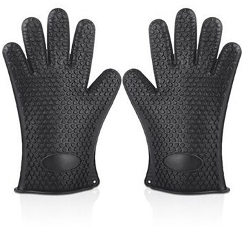Ovenwanten Bakken Handschoenen Hittebestendige Siliconen Handschoen Dikke Silicon Keuken Barbecue Oven Koken Handschoen Bbq Grill Handschoen