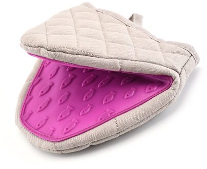 Ovenwanten Oven Handschoenen Antislip Hand Clip Bakken Accessoires Slicone 1Pc Potholders Voor Keuken Magnetron Handschoenen Paars