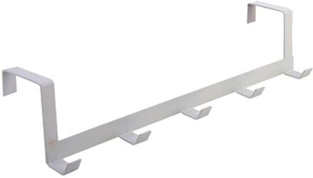 Over De Deur 5 Haken Home Badkamer Organisator Rack Kleding Jas Hoed Handdoek Hanger Muur Plank Diversen Opbergdoos Sleutel rack wit