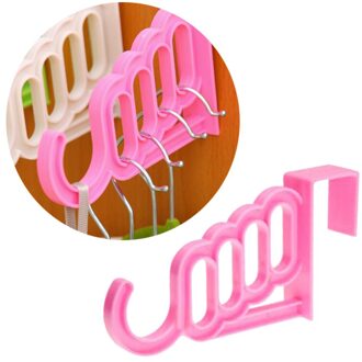 Over De Deur Kledingstuk Hanger Haak Multifunctionele Deur Terug Boren Haak (Groen) roze
