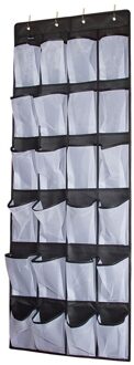 Over De Deur Schoen Organisator, Clear Opknoping Schoenenrek, Stof Closet Shoe Organizer Opbergtas, 24 Grote Mesh Zakken Deur Schoen