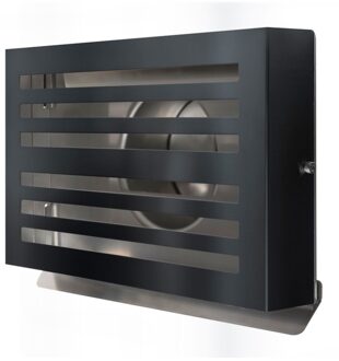 Overdruk Ventilatierooster Beta 15 cm Mat Zwart