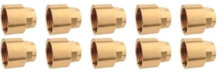 Overgangsdop van rood messing, blank, 18 mm x 1/2"IT, 1 socket (4270g) (10x) - 989108655