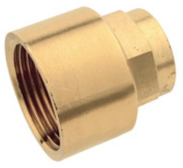 Overgangsdop van rood messing, blank, 22 mm x 3/4"IT, 1 socket (4270g) - 989104017