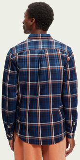 Overhemd Blauw Geruit Donkerblauw