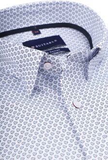 Overhemd Construct Print Wit Multicolour - 39,41