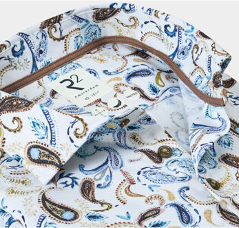 Overhemd extra lange mouw paisley print on knitte 130.wsp.xls.009/045 Beige - 42 (L)