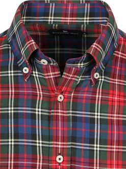 Overhemd Flanel Checks Rood Multicolour - 3XL,L,M,S,XL,XXL