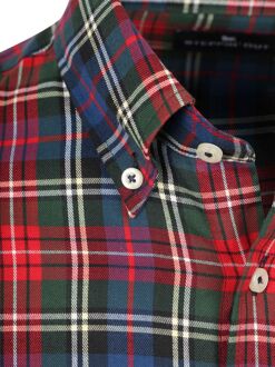 Overhemd Flanel Checks Rood Multicolour - 3XL,L,M,S,XL