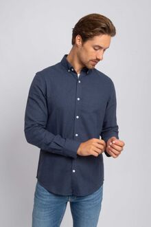 Overhemd Flanel Donkerblauw