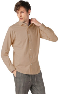 Overhemd Formal Stretch Overhemd Clean Cut , Beige , Heren - 2Xl,Xl,L,M,S