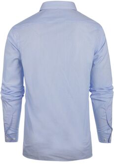 Overhemd gestreept extra lange mouw cutaway Light Blue Blauw - M,L