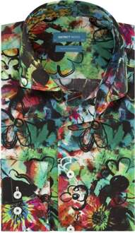Overhemd Graffiti Flower Print Multicolor   38
