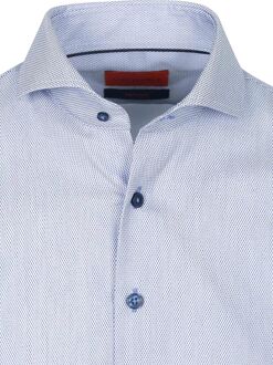 Overhemd Jacquard Luxe Blauw - 38,39,40,41