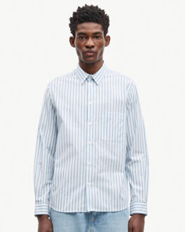 Overhemd lange mouw m25300010 Blauw