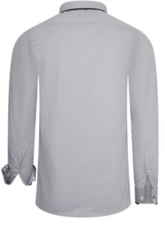 Overhemd met dubbele kraag Grijs - 2XL