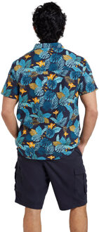 Overhemd met korte mouwen voor heren Tropical (Blauw) - XS