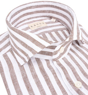 Overhemd met lange mouwen - maat 39 (M) Bruin