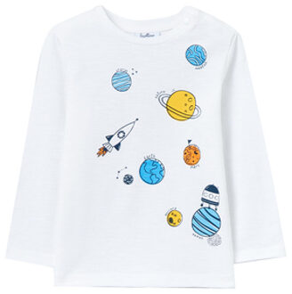 Overhemd met lange mouwen Space Allover - Print wit - vanaf 9 maanden