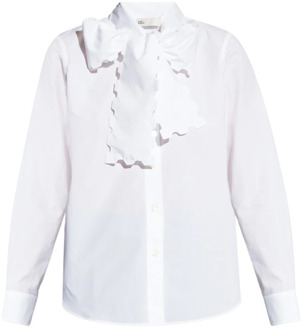 Overhemd met strikdetail Tory Burch , White , Dames - S,2Xs