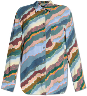 Overhemd met zak PS By Paul Smith , Multicolor , Dames - S,Xs,3Xs,2Xs