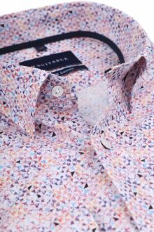 Overhemd Mosaic Print Roze - 38,39,40,41,42,43